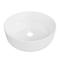 Allure Dimple Above Counter Basin 360mm Gloss White – Gloss White