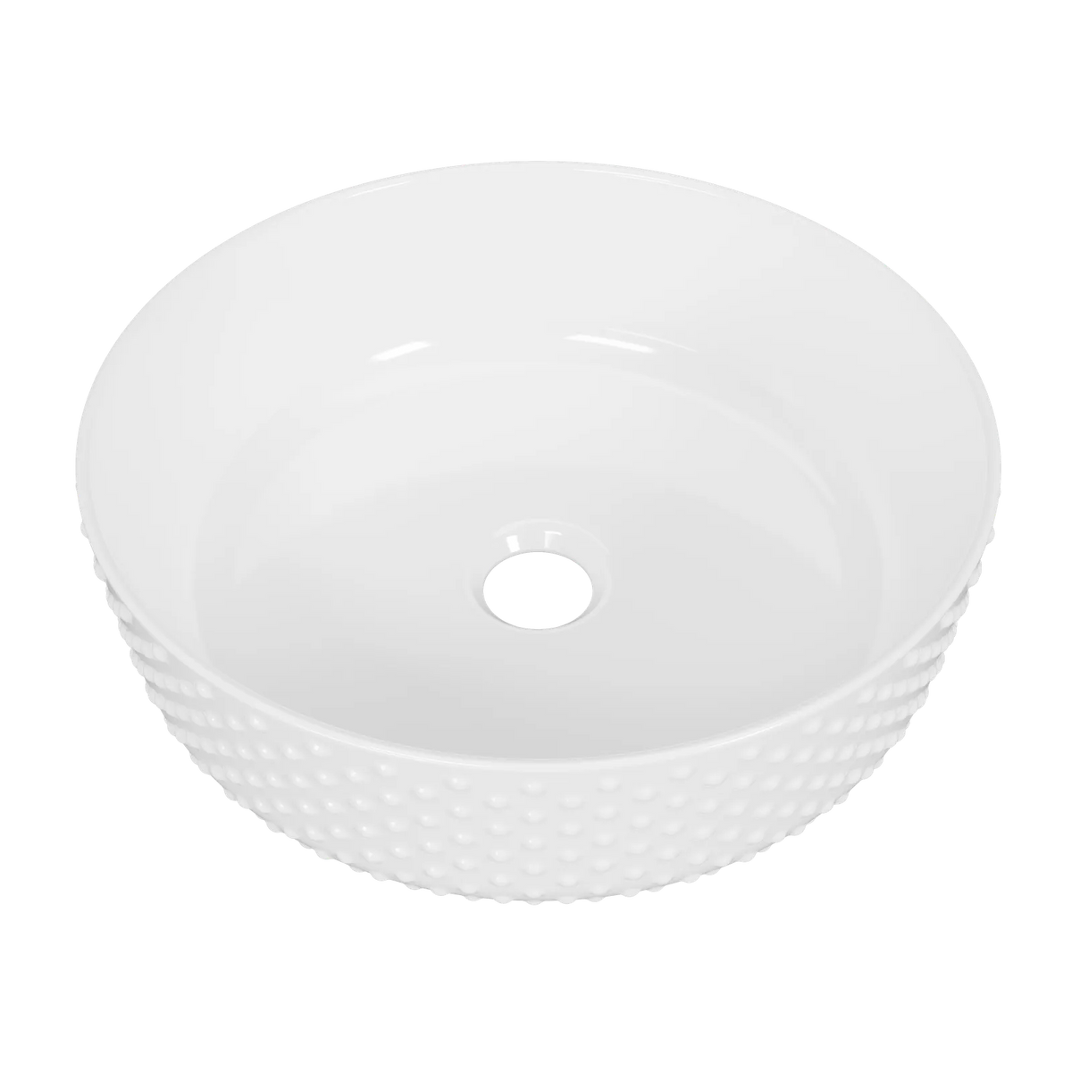 Timberline Allure Dimple Above Counter Basin 360mm Gloss White - image 2