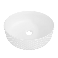 Allure Dimple Above Counter Basin 360mm Matte White – Matte White