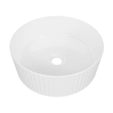 Timberline Allure Flute Above Counter Basin 365mm Gloss White - image 2