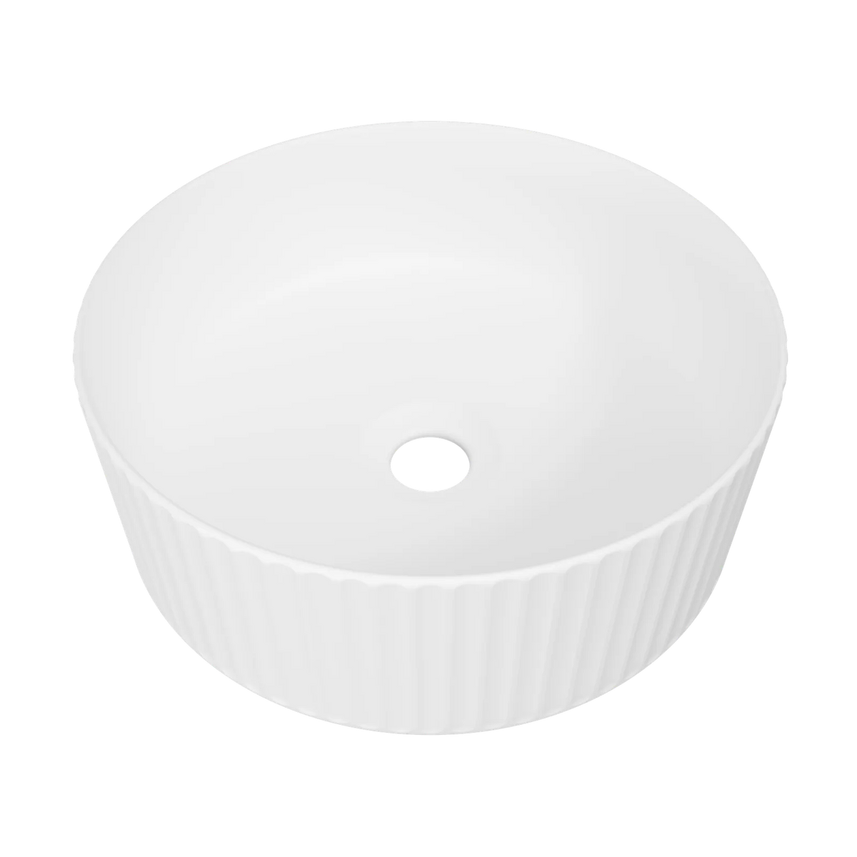 Timberline Allure Flute Above Counter Basin 365mm Matte White - image 2