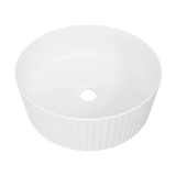 Timberline Allure Flute Above Counter Basin 365mm Matte White - image 2