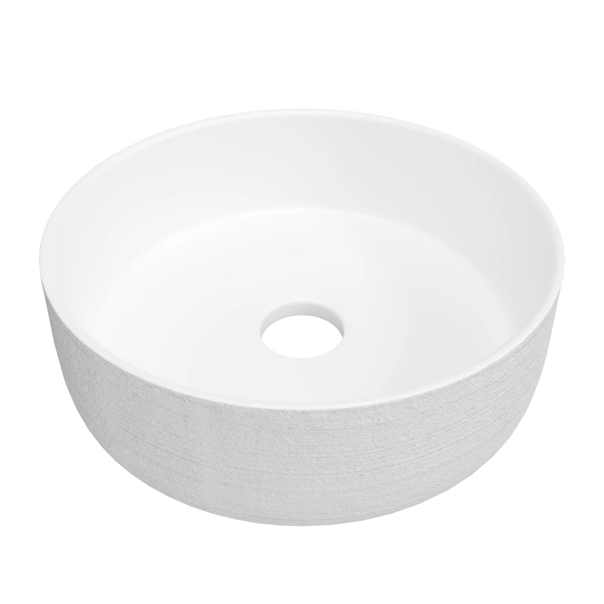 Timberline Allure Raked Above Counter Basin 360mm Matte White