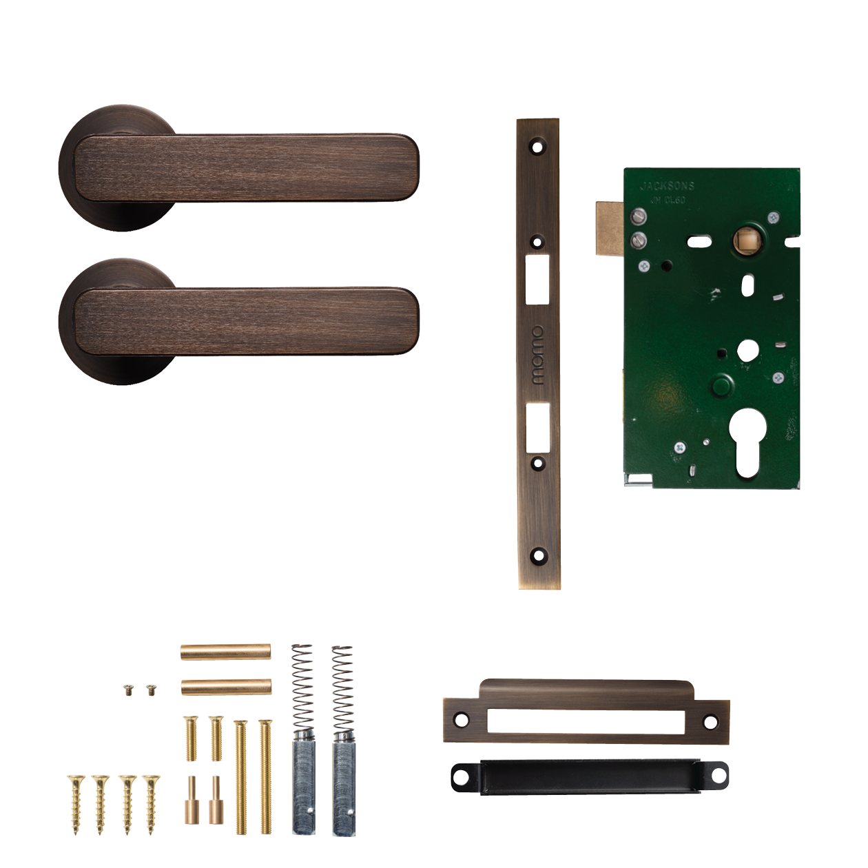 Momo Aspen Solid Brass Mortice Lock Passage Lever Set In