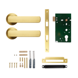 Momo Aspen Solid Brass Mortice Lock Passage Lever Set In