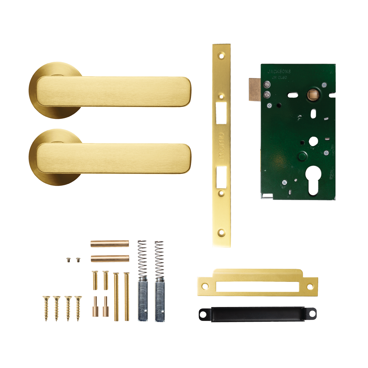 Momo Aspen Solid Brass Mortice Lock Passage Lever Set In