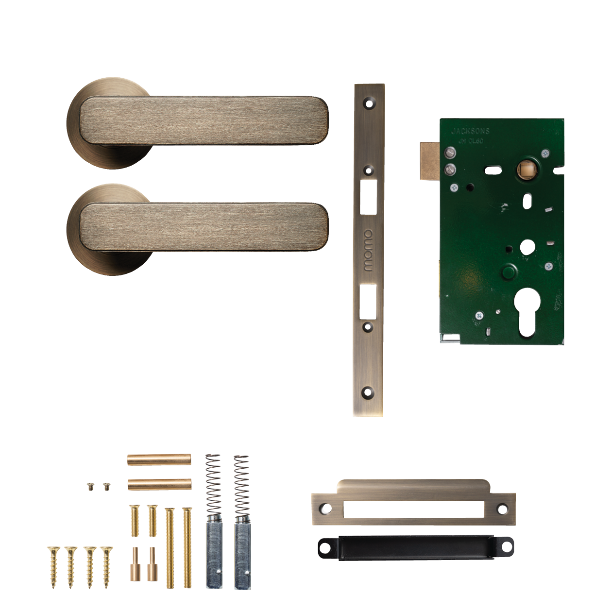 Momo Aspen Solid Brass Mortice Lock Passage Lever Set In
