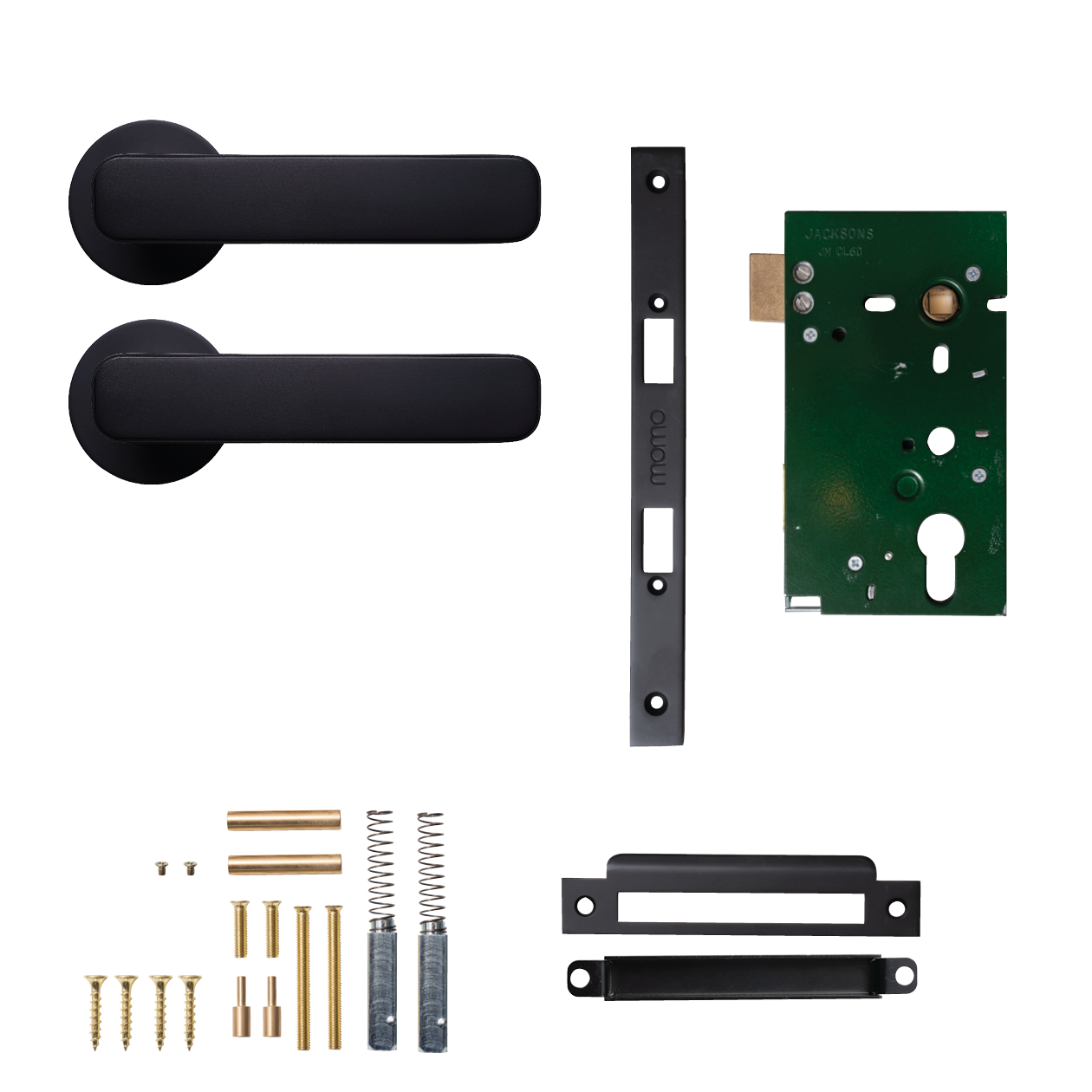 Momo Aspen Solid Brass Mortice Lock Passage Lever Set In