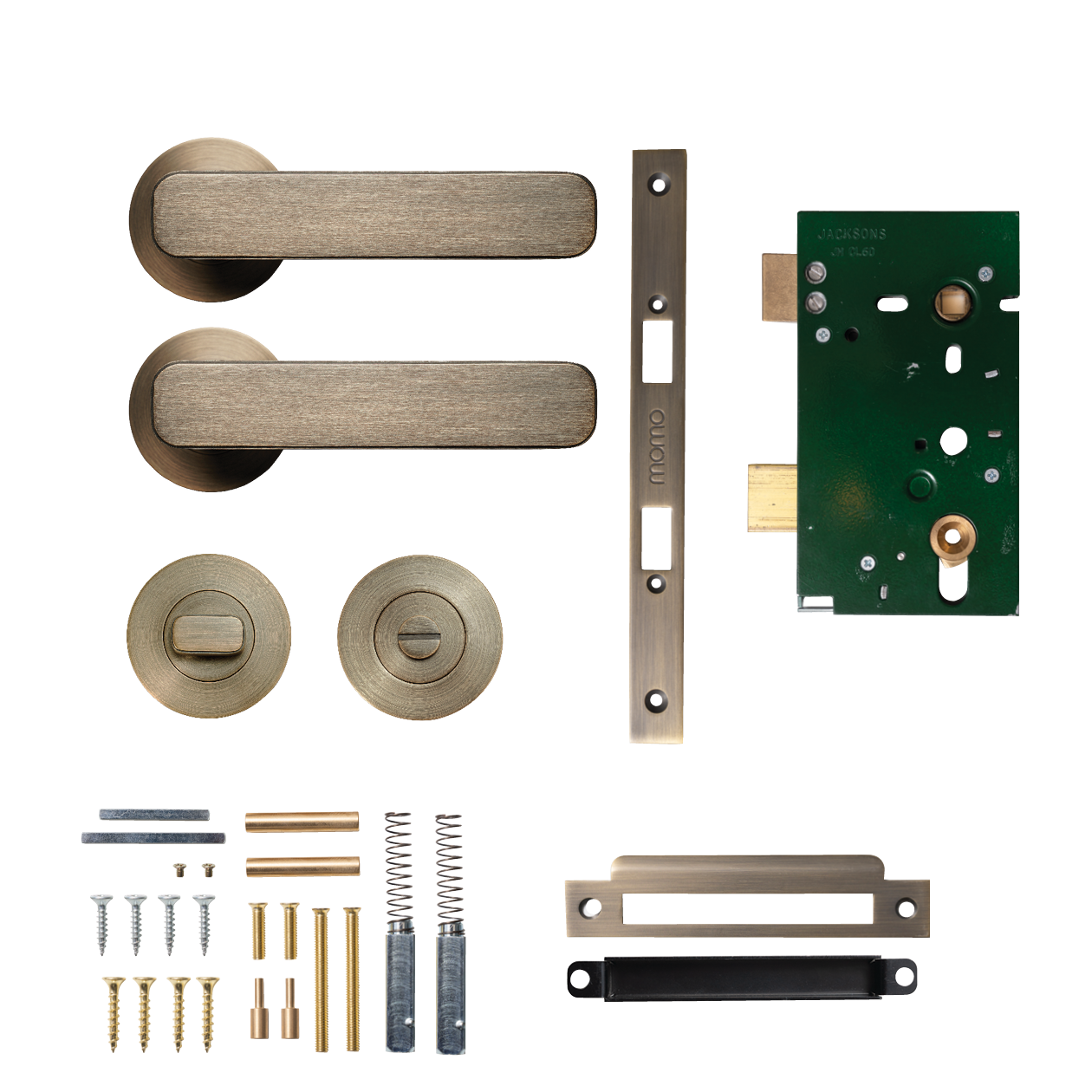 Momo Aspen Solid Brass Mortice Lock Privacy Lever Set In