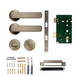 Momo Aspen Solid Brass Mortice Lock Privacy Lever Set In