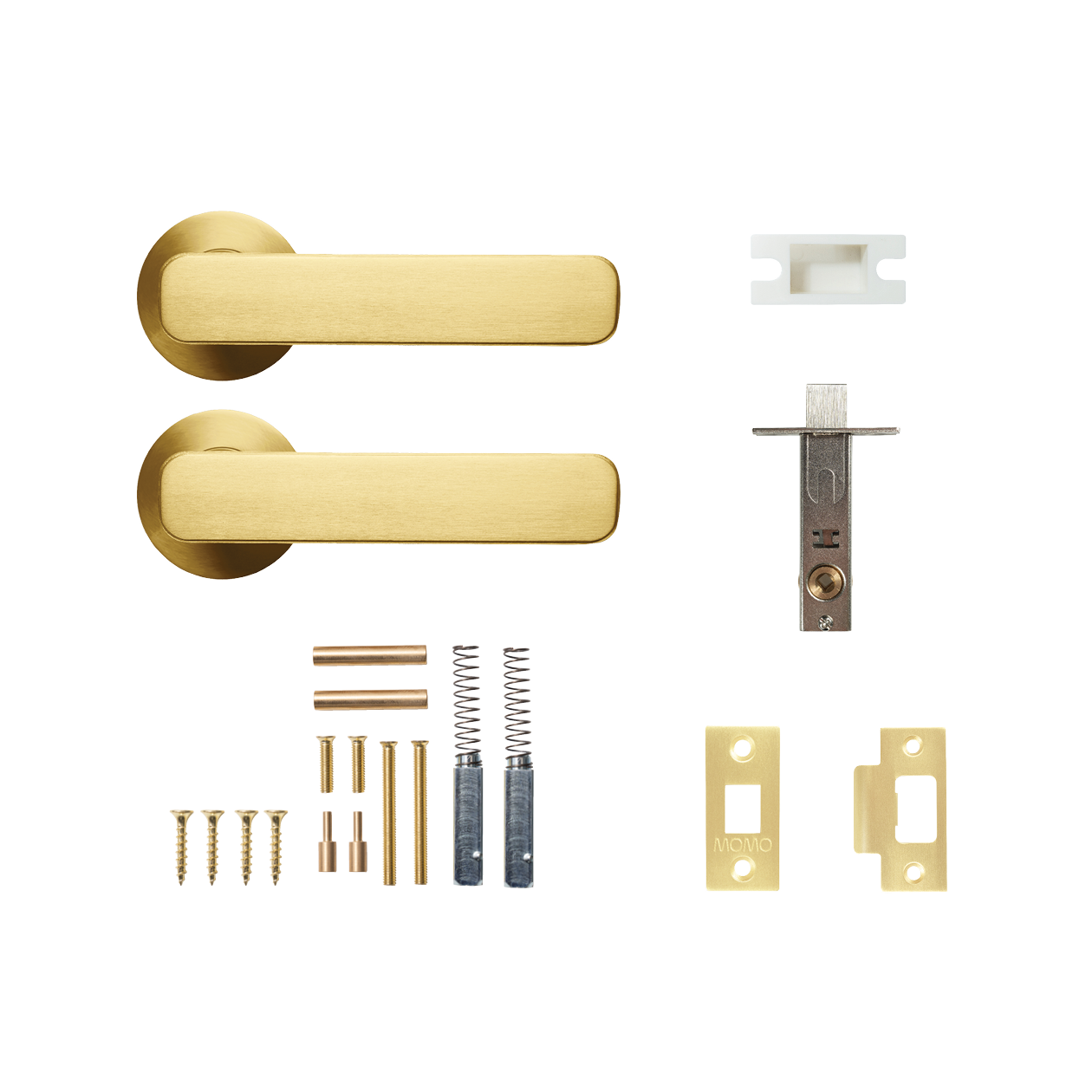 Momo Aspen Solid Brass Tubular Latch Passage Lever Set In