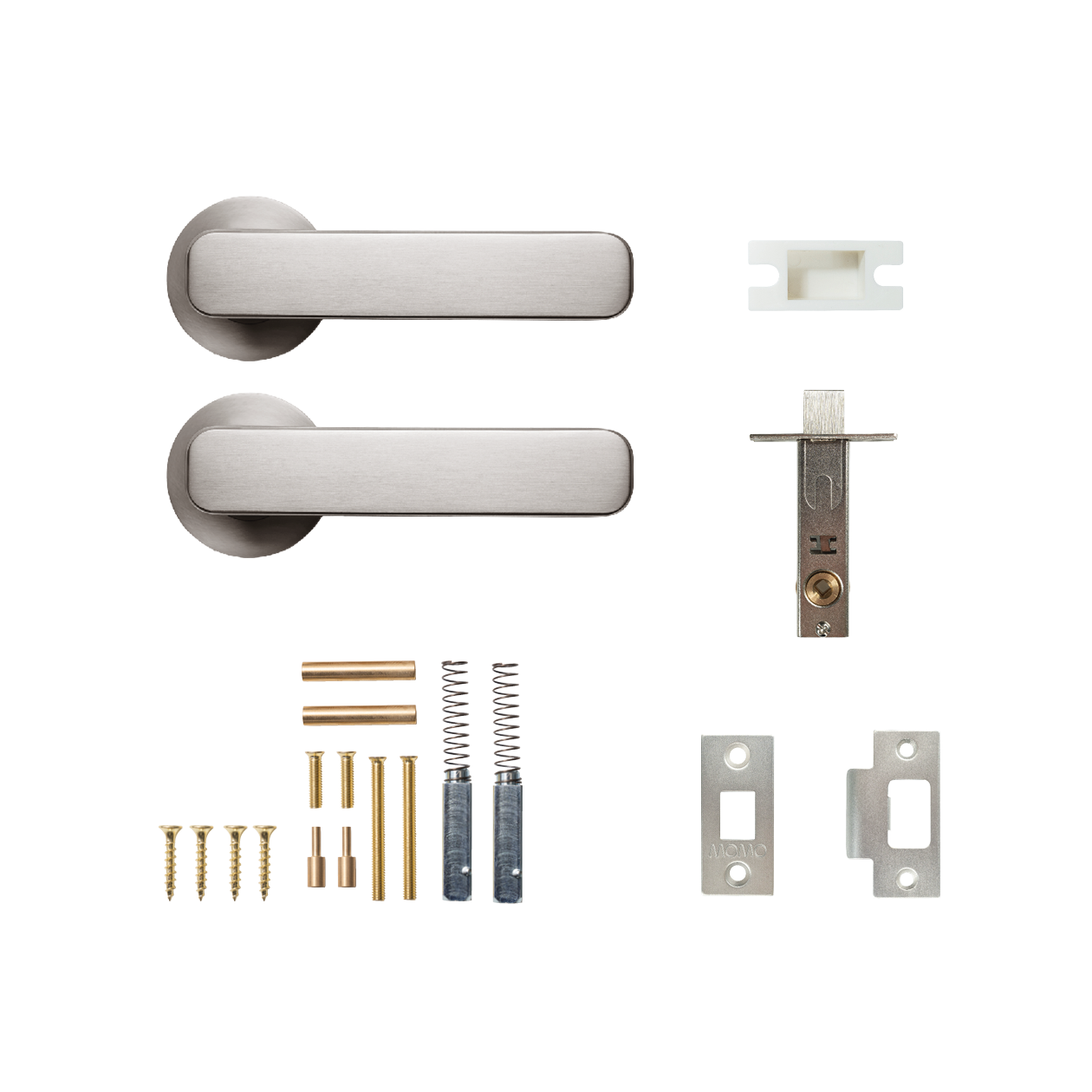 Momo Aspen Solid Brass Tubular Latch Passage Lever Set In