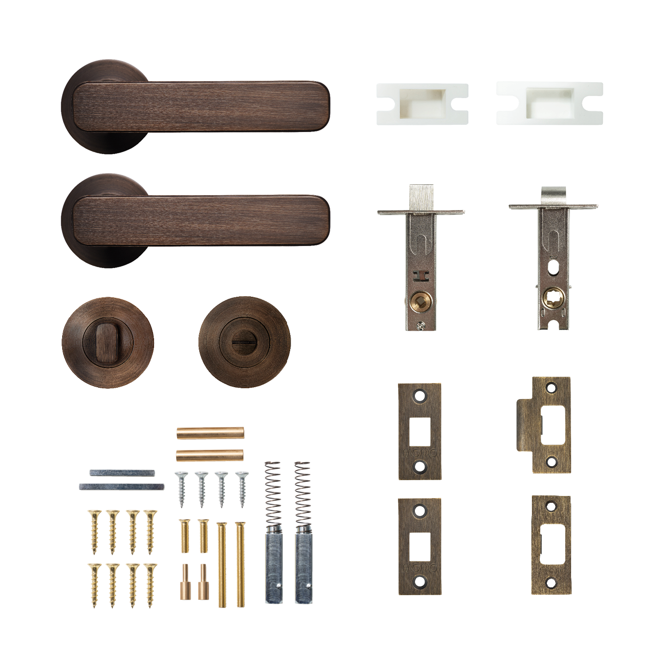 Momo Aspen Solid Brass Tubular Latch Privacy Lever Set In