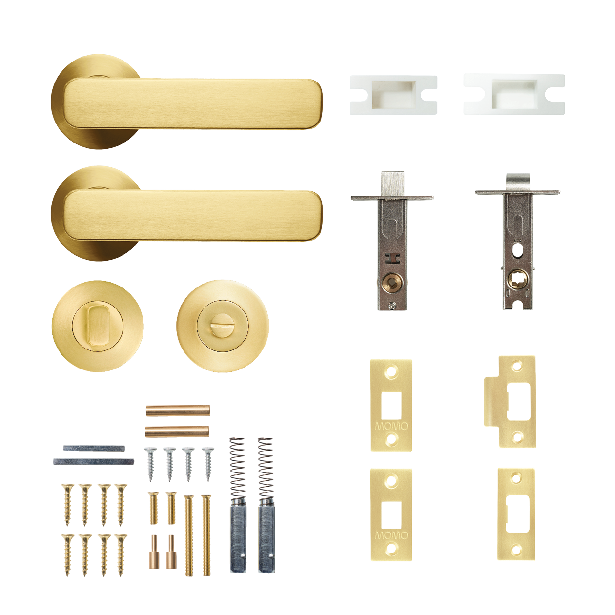 Momo Aspen Solid Brass Tubular Latch Privacy Lever Set In
