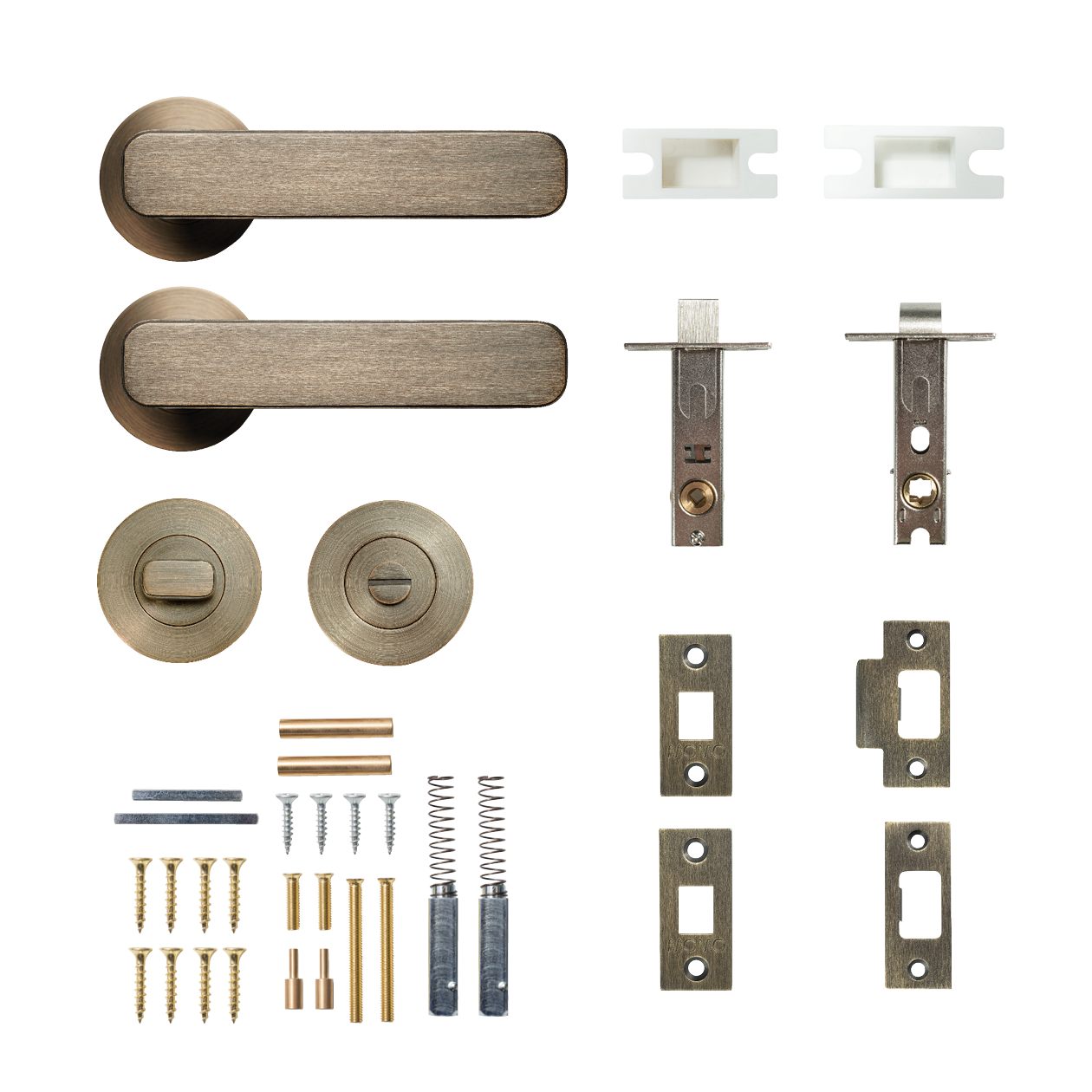 Momo Aspen Solid Brass Tubular Latch Privacy Lever Set In