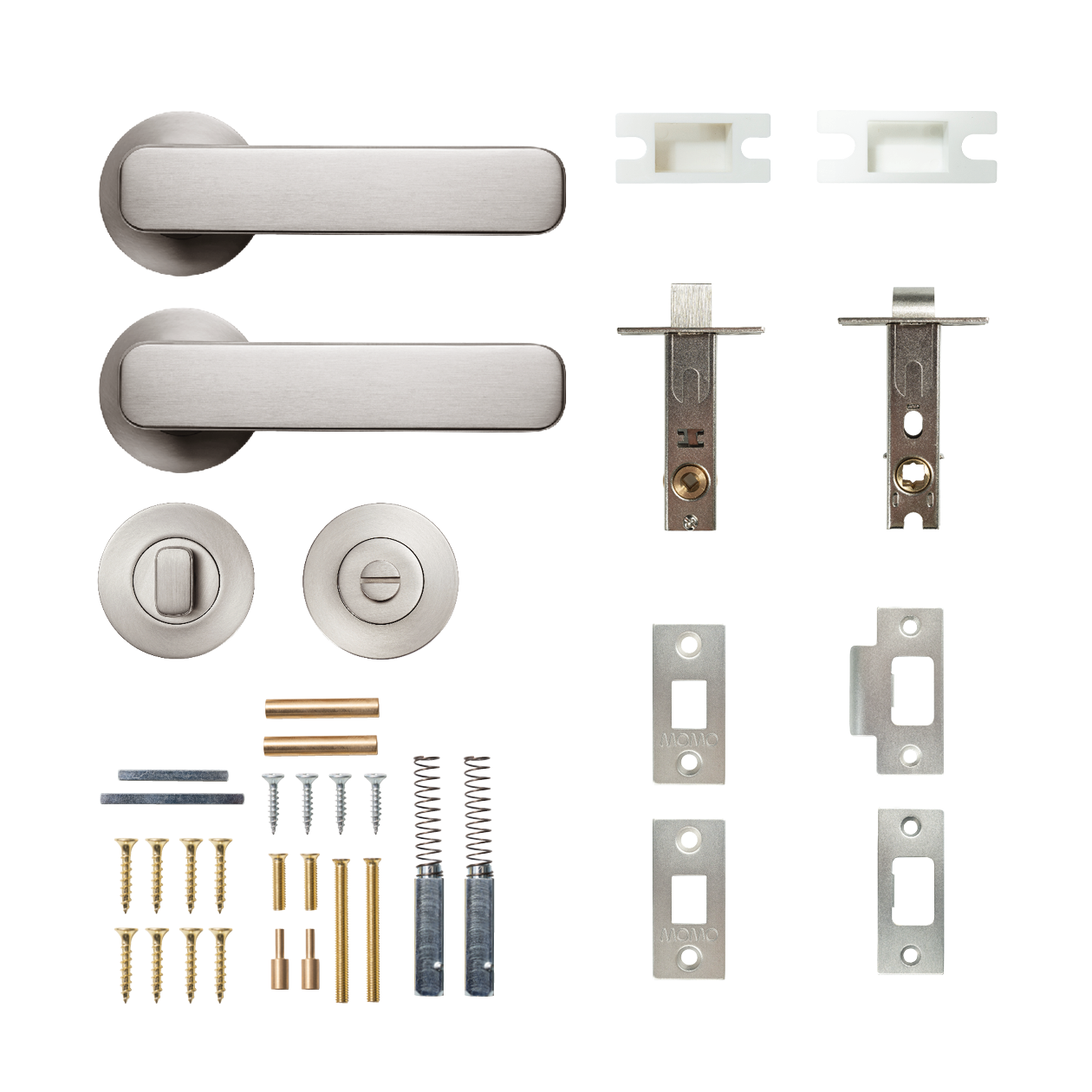 Momo Aspen Solid Brass Tubular Latch Privacy Lever Set In