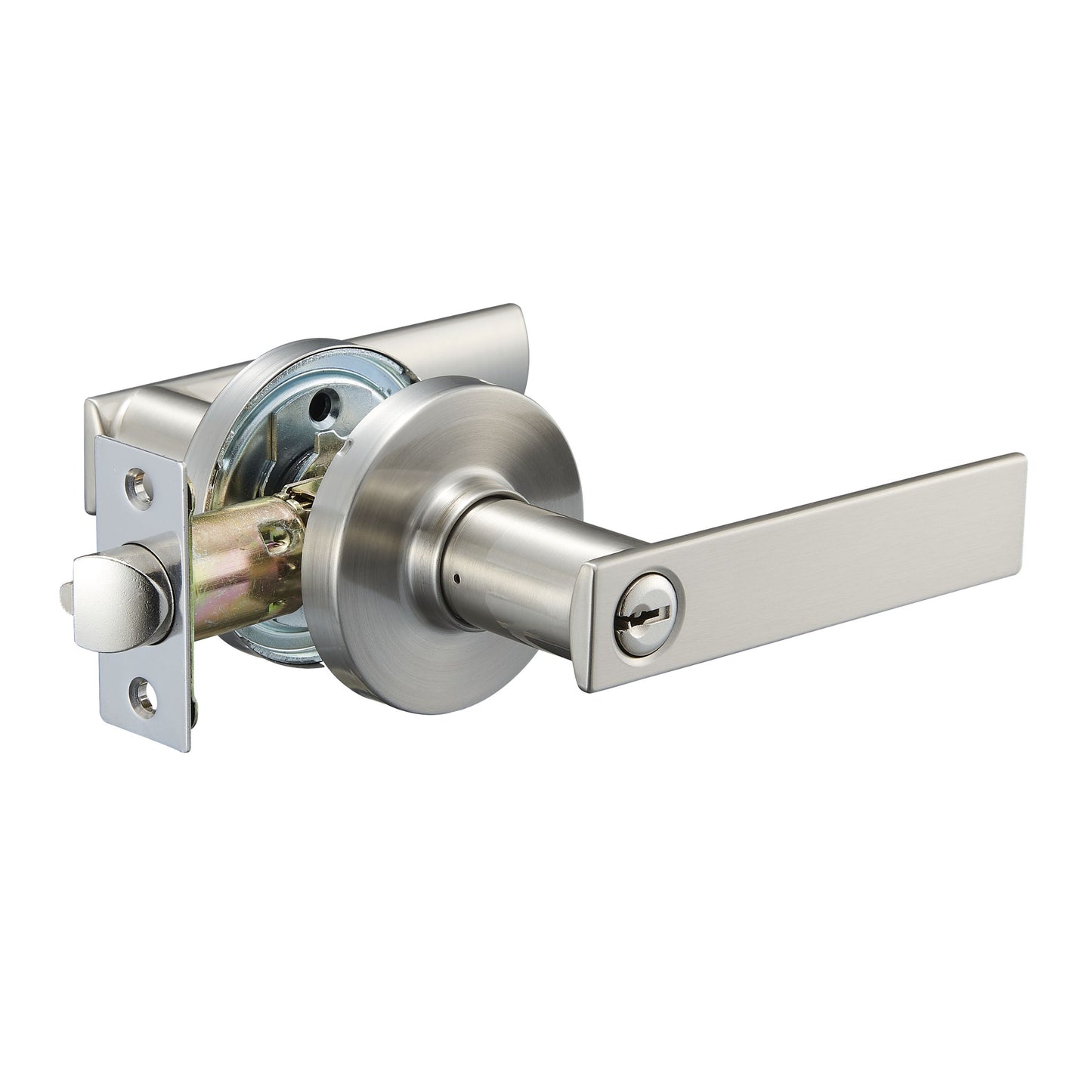 Austin Round Leversets – Brushed Nickel
