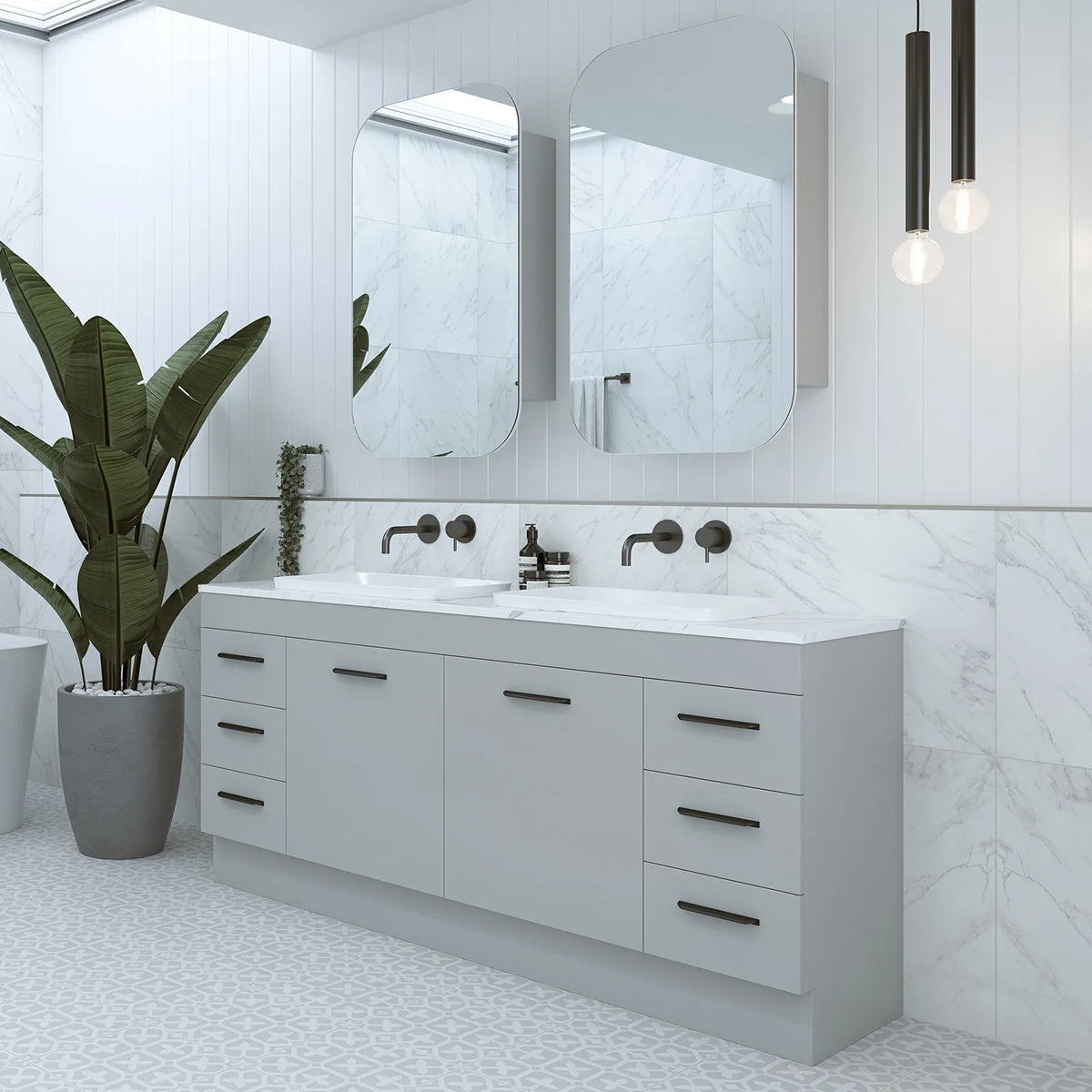 Timberline Bargo Vanity 1800mm Double Bowl