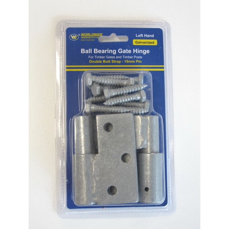 Double Butt Ball Bearing Gate Hinge Galvanized -Left Hand