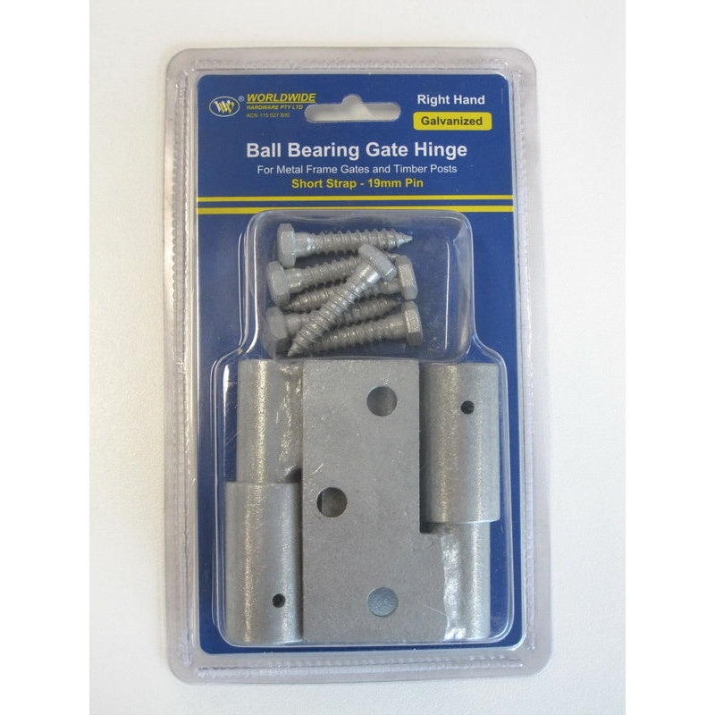 Short Strap Ball Bearing Gate Hinge Galvanized -Right Hand