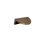 Momo Barrington Eclipse Ribbed Pull Handle 64mm in Dark Brushed Brass - side profile view