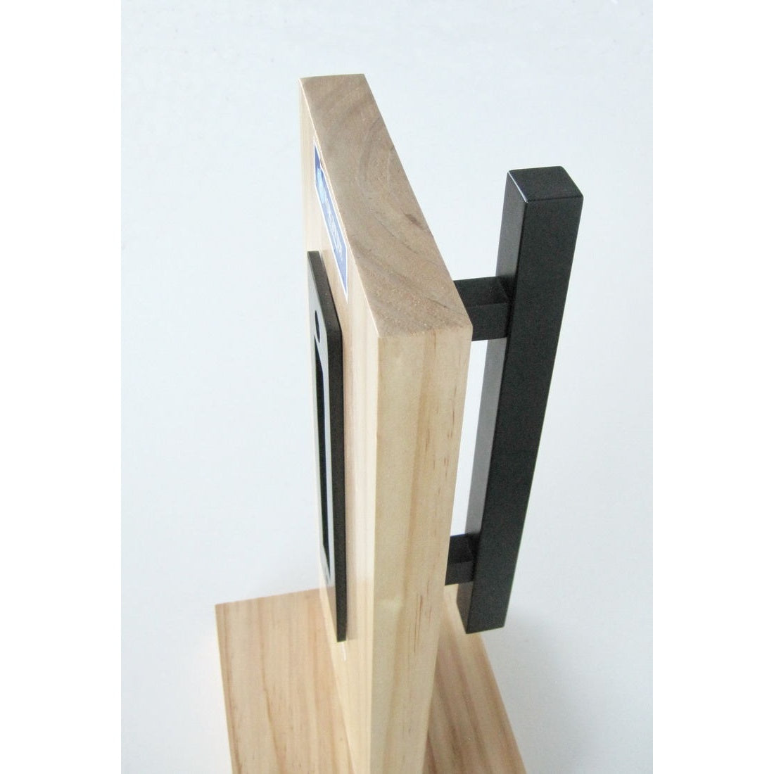 Sliding Barn Door SQ Handle with Flush Pull Set - Matt Black