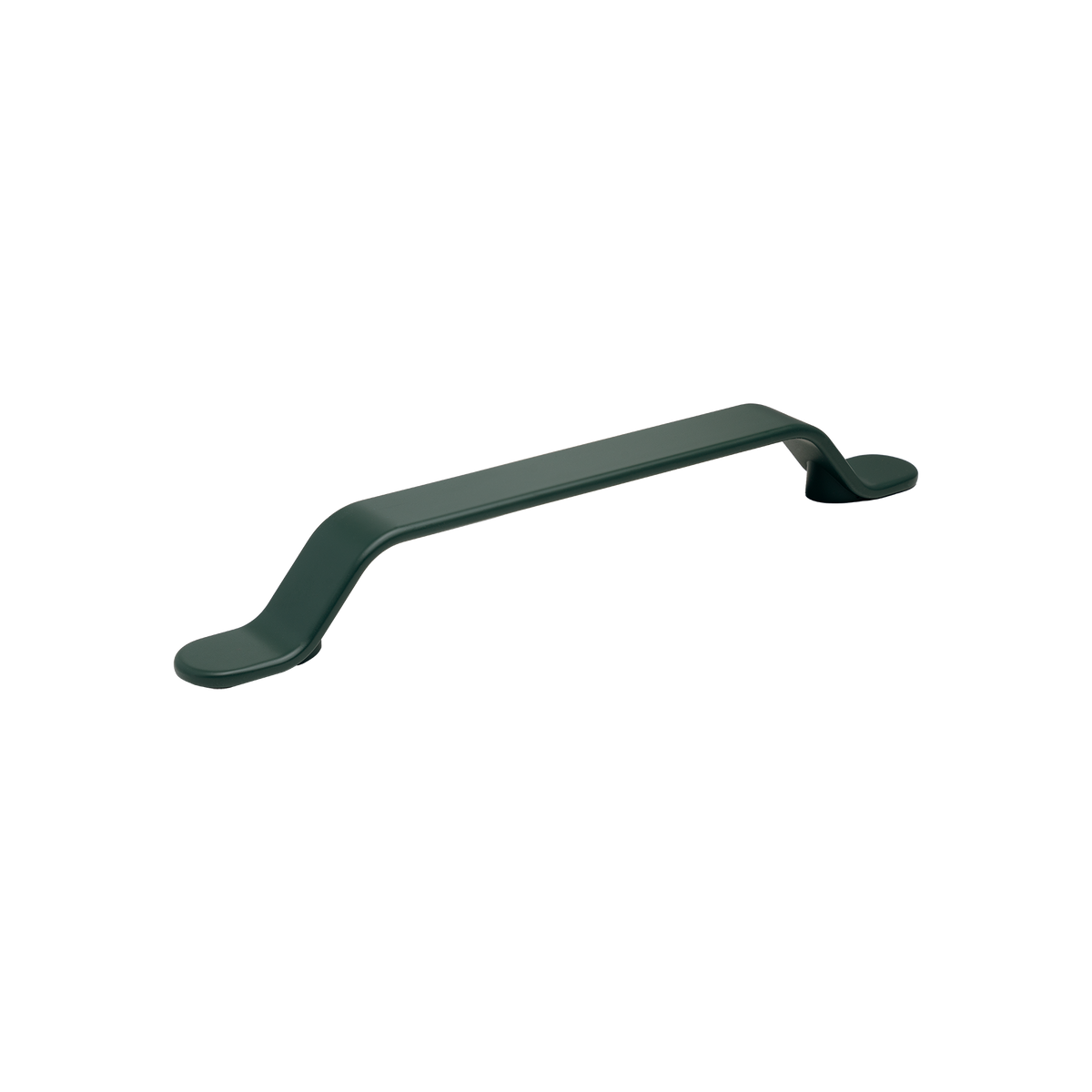 Momo Belt D Handle 160mm in Forest Green - finish and profile close-up
