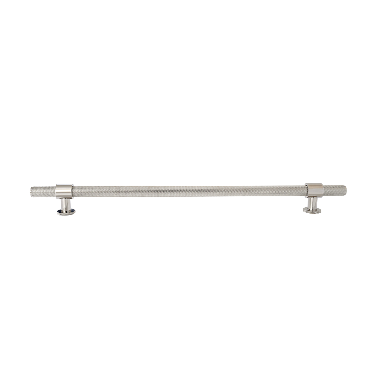 Momo Belgravia Knurled Bar Pull Solid Brass 320mm in Polished Nickel - front view