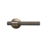 Momo Belgravia Solid Brass Knurled Tubular Latch Privacy Lever Set In