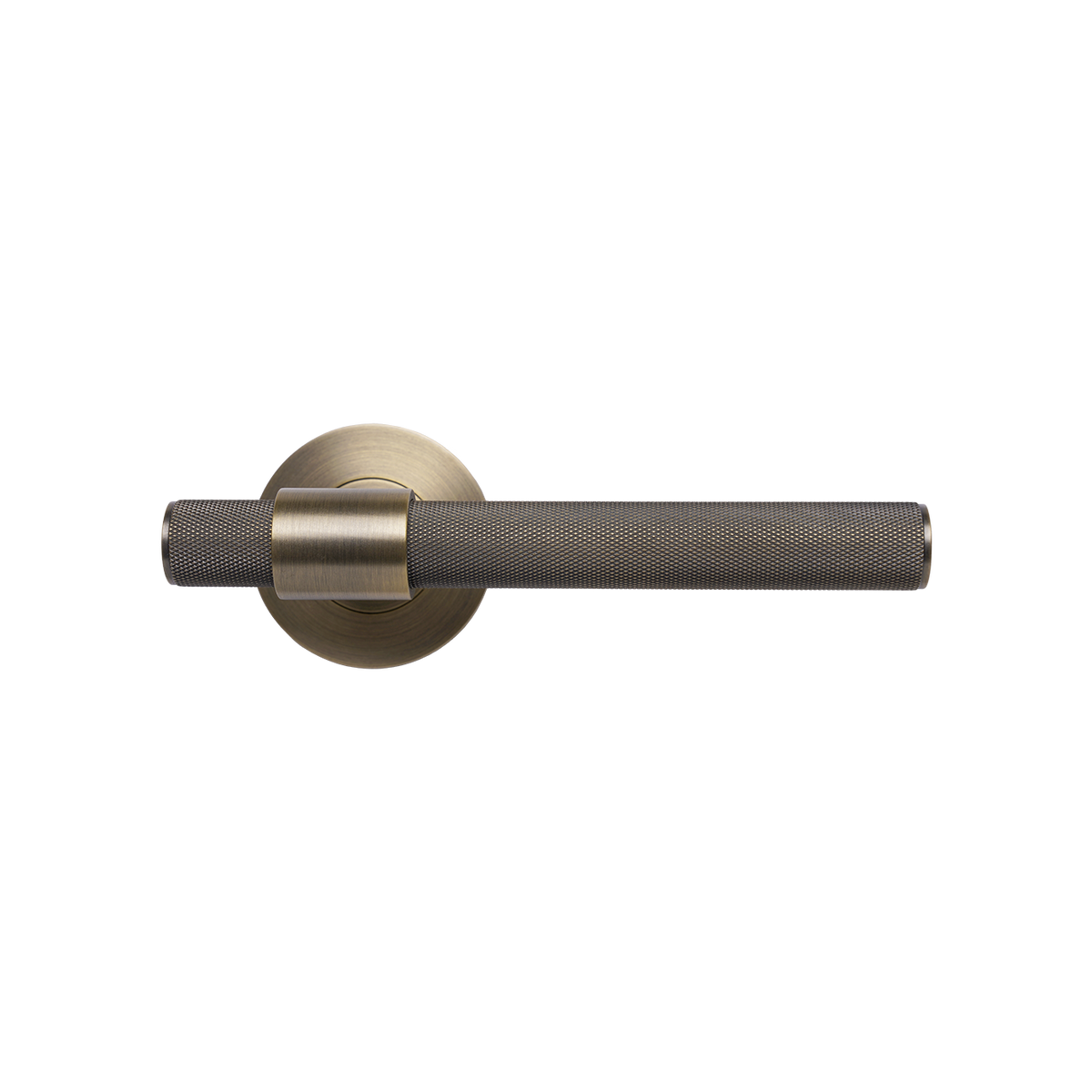 Momo Belgravia Solid Brass Knurled Tubular Latch Privacy Lever Set In