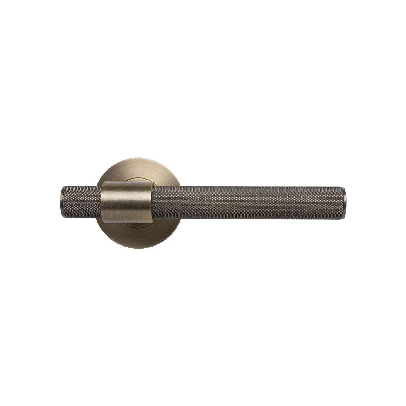 Momo Belgravia Solid Brass Knurled Tubular Latch Privacy Lever Set In