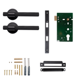 Momo Belgravia Solid Brass Knurled Mortice Lock Passage Lever Set In