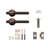 Momo Belgravia Solid Brass Knurled Tubular Latch Passage Lever Set In