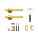 Momo Belgravia Solid Brass Knurled Tubular Latch Passage Lever Set In