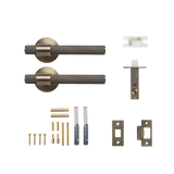 Momo Belgravia Solid Brass Knurled Tubular Latch Passage Lever Set In
