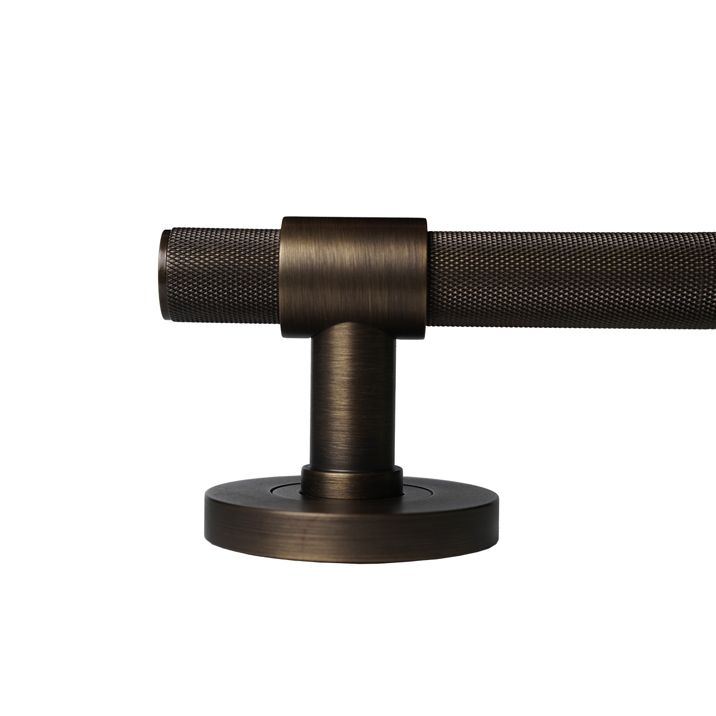 Momo Belgravia Solid Brass Knurled Tubular Latch Privacy Lever Set In