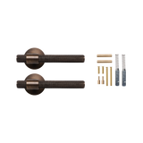 Momo Belgravia Solid Brass Knurled Lever Handle Set
