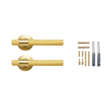 Momo Belgravia Solid Brass Knurled Lever Handle Set