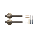 Momo Belgravia Solid Brass Knurled Lever Handle Set