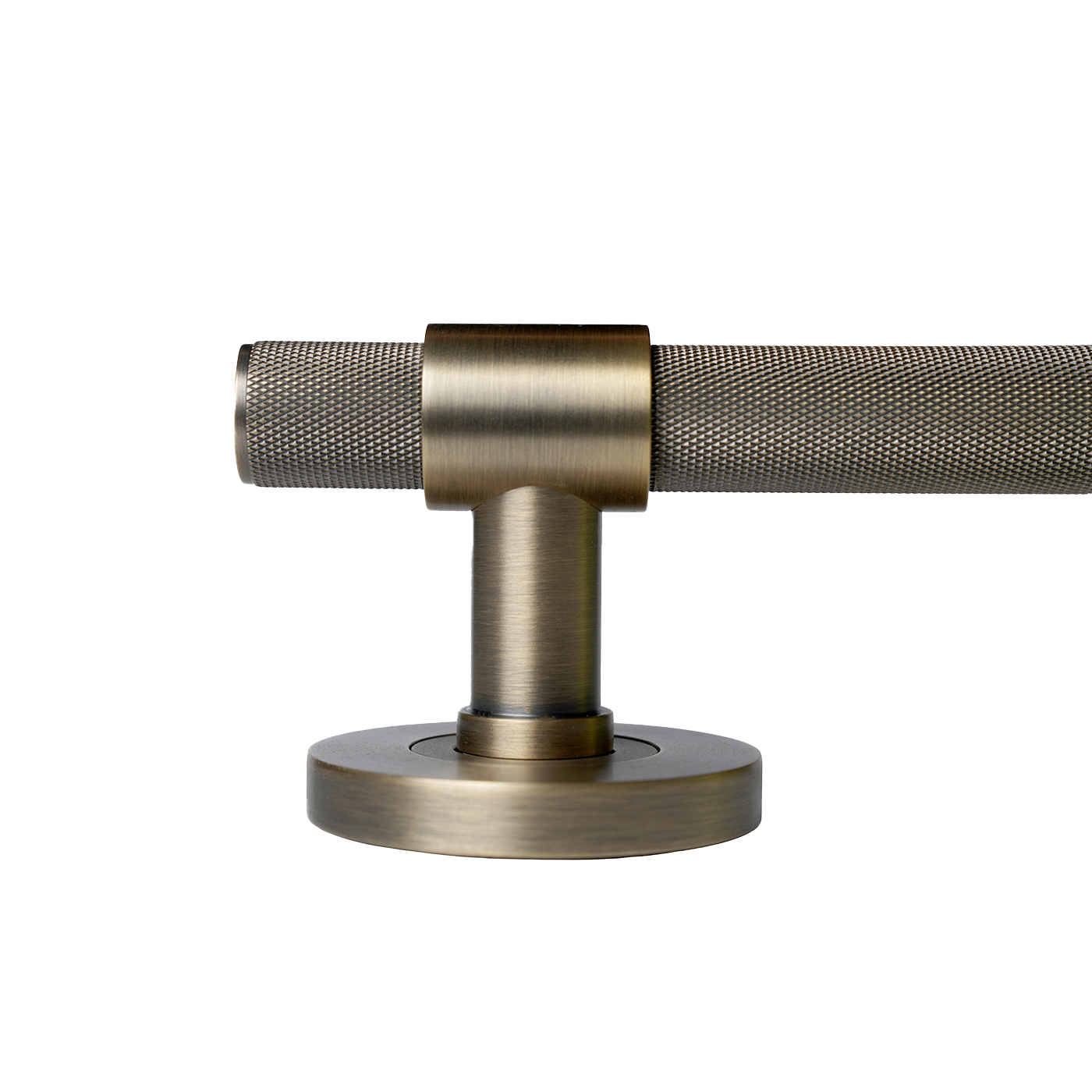 Momo Belgravia Solid Brass Knurled Tubular Latch Passage Lever Set In
