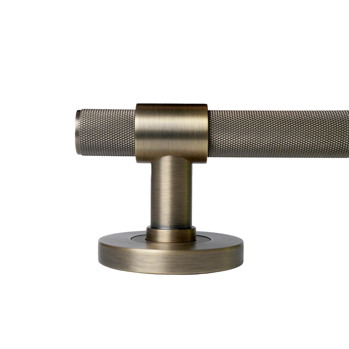Momo Belgravia Solid Brass Knurled Tubular Latch Passage Lever Set In