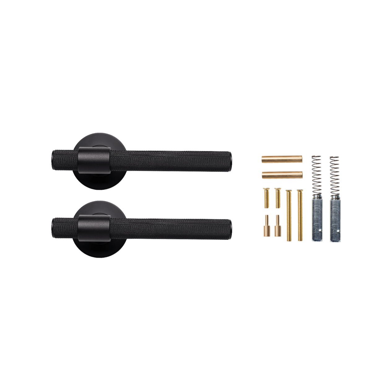 Momo Belgravia Solid Brass Knurled Lever Handle Set