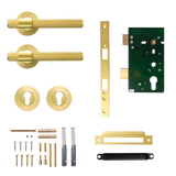 Momo Belgravia Solid Brass Lined Lever Entrance Set In