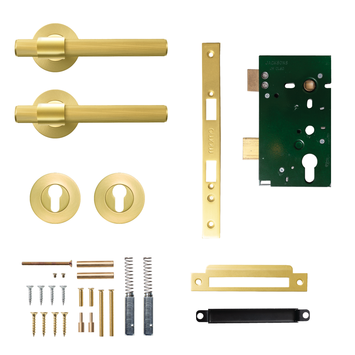 Momo Belgravia Solid Brass Lined Lever Entrance Set In