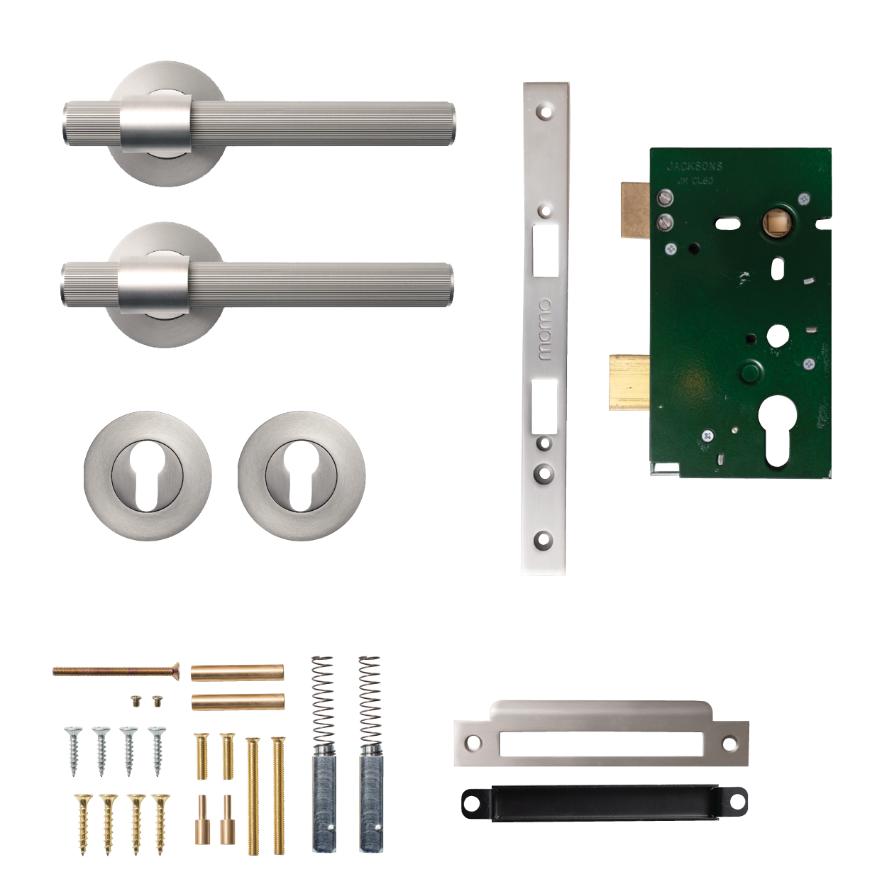 Momo Belgravia Solid Brass Lined Lever Entrance Set In