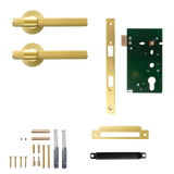 Momo Belgravia Solid Brass Lined Mortice Lock Passage Lever Set In