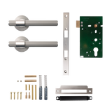 Momo Belgravia Solid Brass Lined Mortice Lock Passage Lever Set In