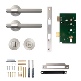 Momo Belgravia Solid Brass Lined Mortice Lock Privacy Lever Set In
