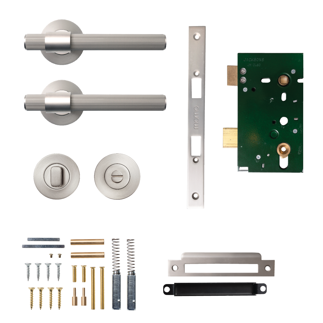 Momo Belgravia Solid Brass Lined Mortice Lock Privacy Lever Set In