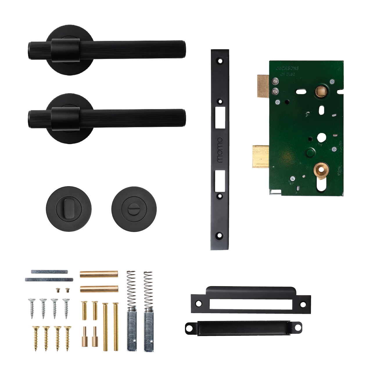 Momo Belgravia Solid Brass Lined Mortice Lock Privacy Lever Set In